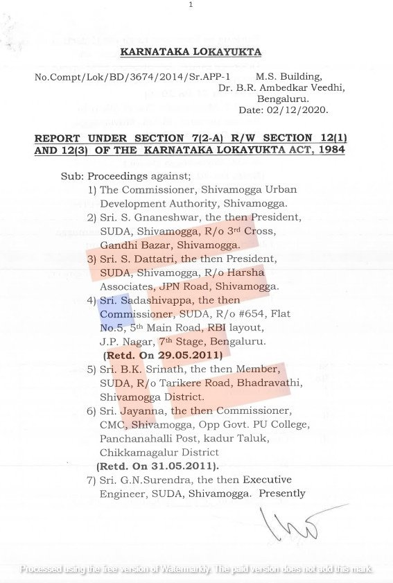 karnataka lokayukta submits reports to government